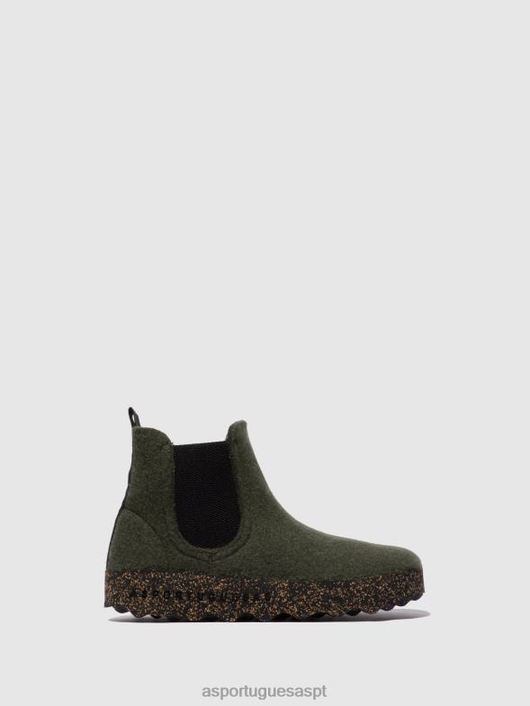 806V2216 chelsea botins caia homens Asportuguesas verde militar botas