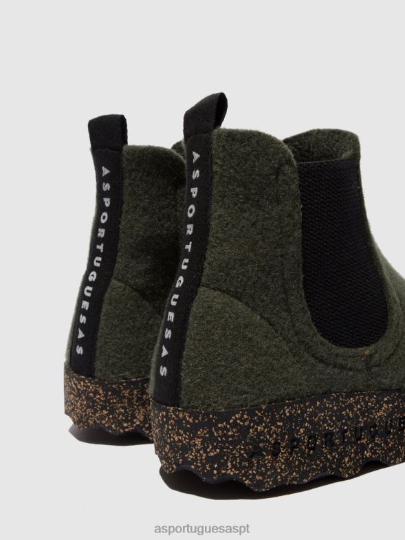 806V2216 chelsea botins caia homens Asportuguesas verde militar botas