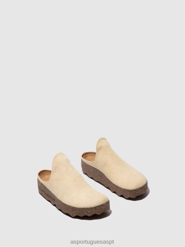 806V2214 mules slip-on em argila homens Asportuguesas bege (camurça) mulas