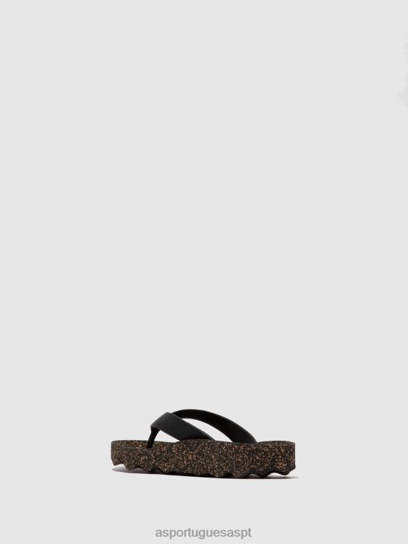 806V2173 sensação de chinelos casuais homens Asportuguesas pulseira de borracha preta sandálias de dedo