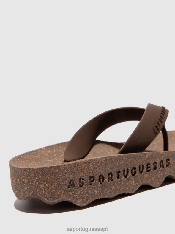 806V2177 sensação de chinelos casuais homens Asportuguesas pulseira de borracha marrom sandálias de dedo