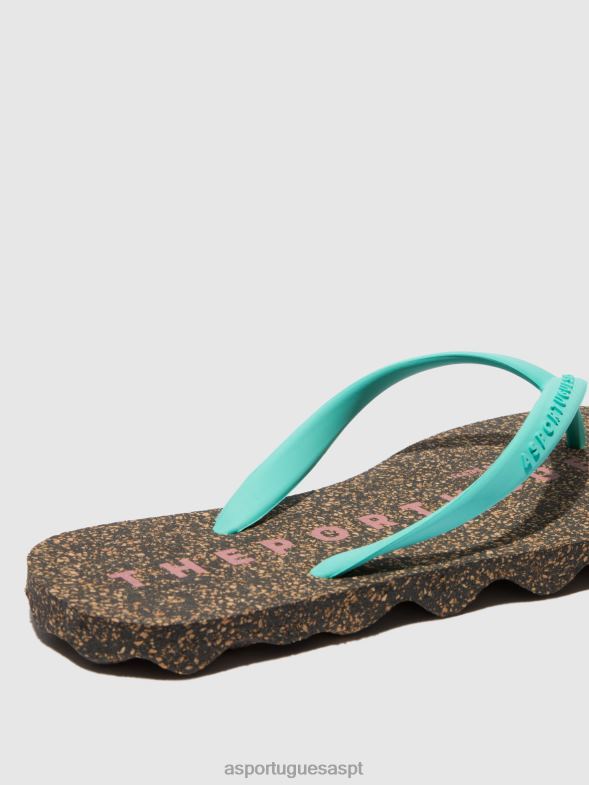 806V2182 base de chinelos de praia homens Asportuguesas pulseira de borracha verde sandálias de dedo