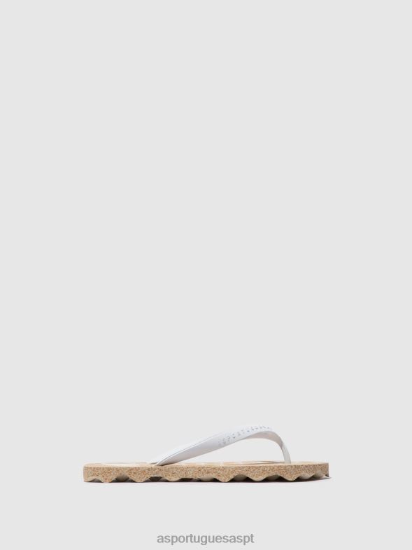 806V2185 chinelo de praia tartaruga homens Asportuguesas cinta natural e branca sandálias de dedo