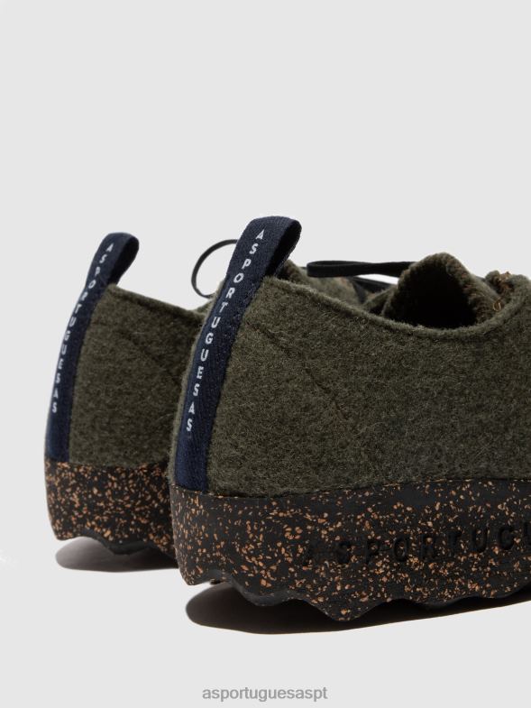 806V2193 bate-papo com sapatos de cadarço homens Asportuguesas verde militar sapato