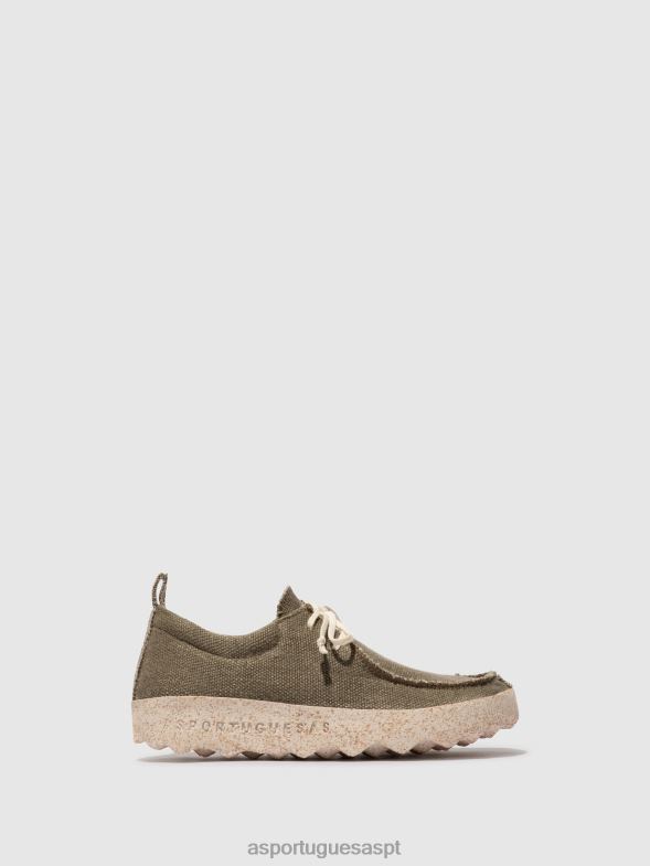 806V2202 bate-papo com sapatos sem cadarço homens Asportuguesas cânhamo verde militar sapato