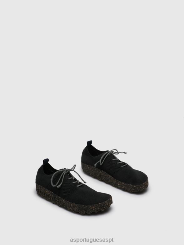806V2188 código de tênis com cadarço homens Asportuguesas preto treinadores