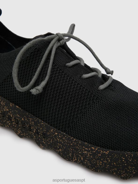 806V2188 código de tênis com cadarço homens Asportuguesas preto treinadores