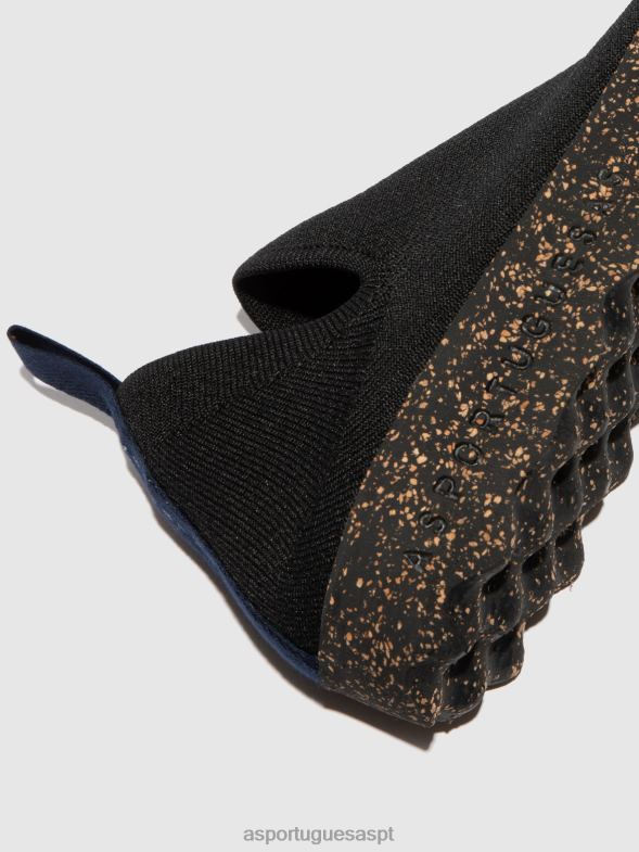 806V2190 cuidados com tênis elásticos homens Asportuguesas trecho preto s.cafe treinadores