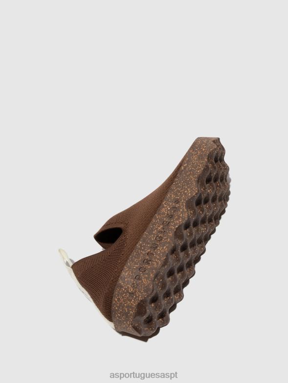 806V2192 cuidados com tênis slip-on homens Asportuguesas marrom treinadores