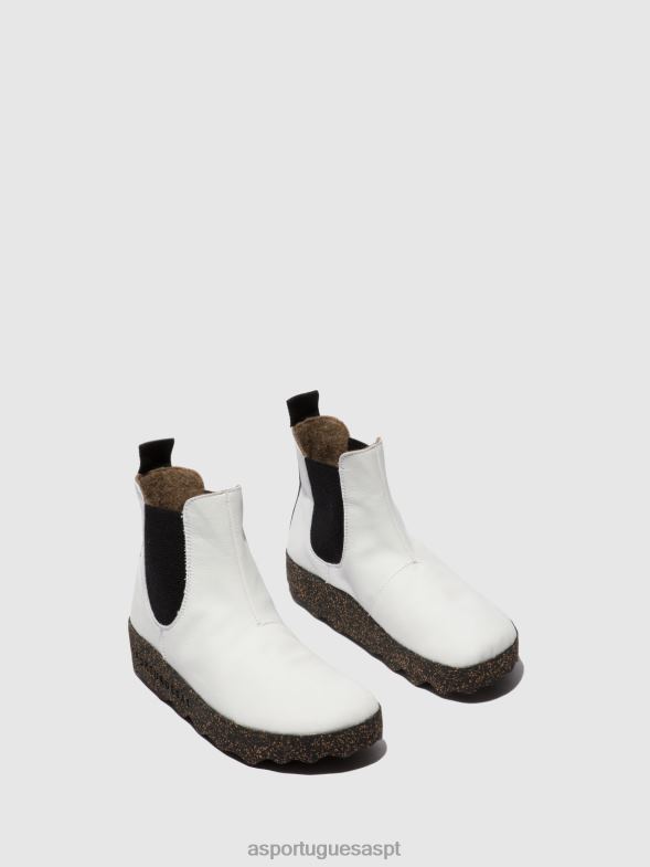 806V2154 chelsea botins caia mulheres Asportuguesas branco vegano botas