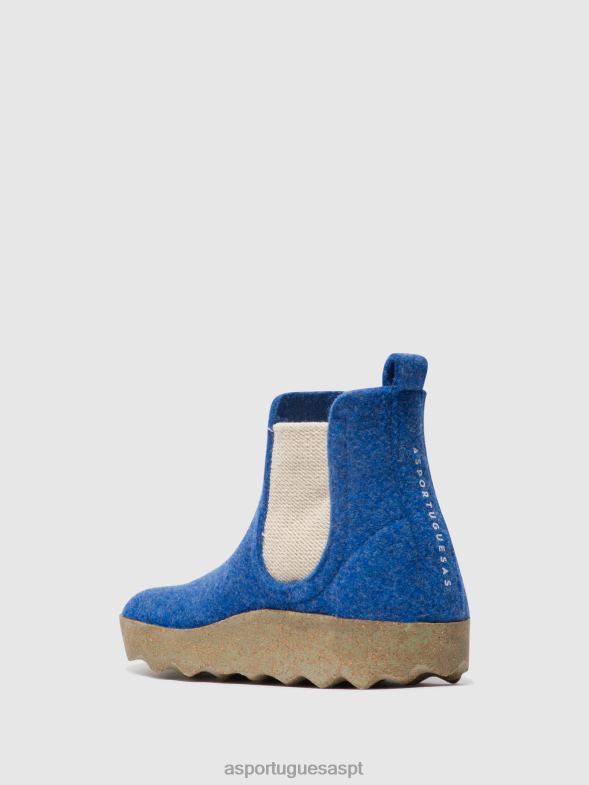 806V2158 chelsea botins caia mulheres Asportuguesas azul índigo botas