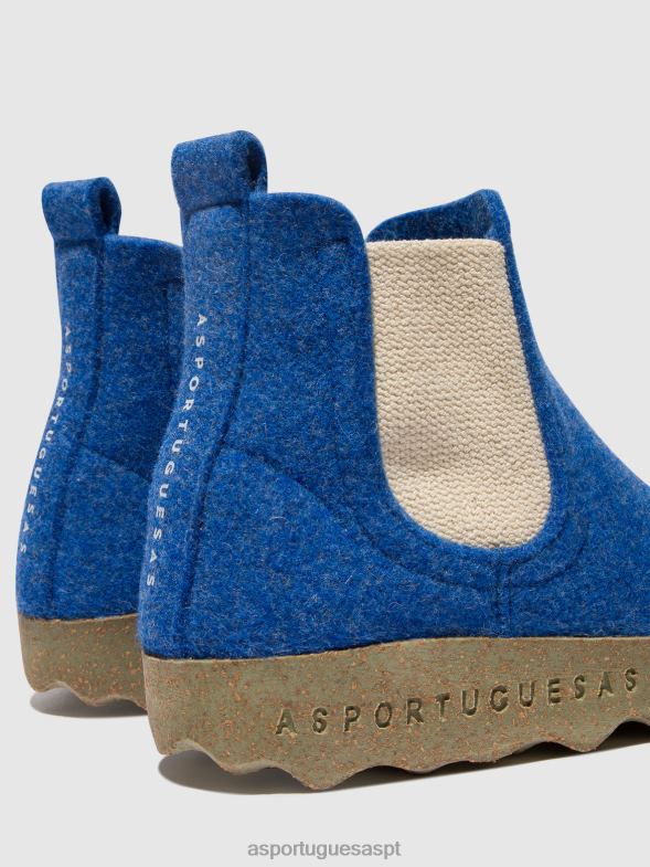 806V2158 chelsea botins caia mulheres Asportuguesas azul índigo botas