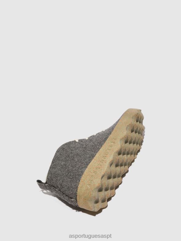 806V2159 bolo de botins de renda mulheres Asportuguesas antracite botas