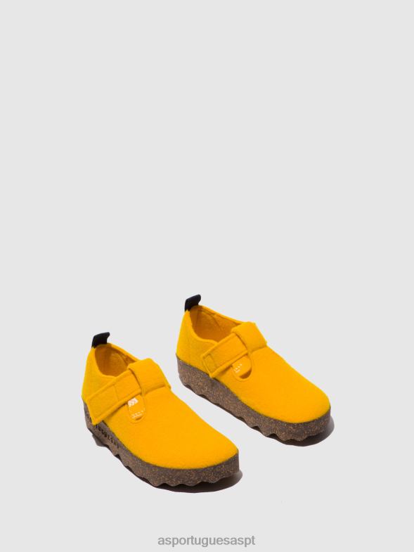 806V275 sapatos mary jane cate mulheres Asportuguesas amarelo Mary Jane