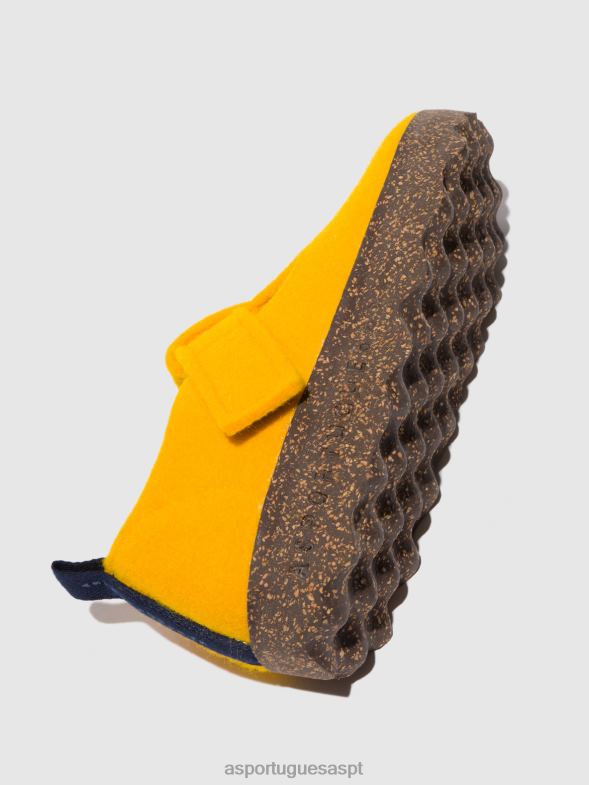 806V275 sapatos mary jane cate mulheres Asportuguesas amarelo Mary Jane