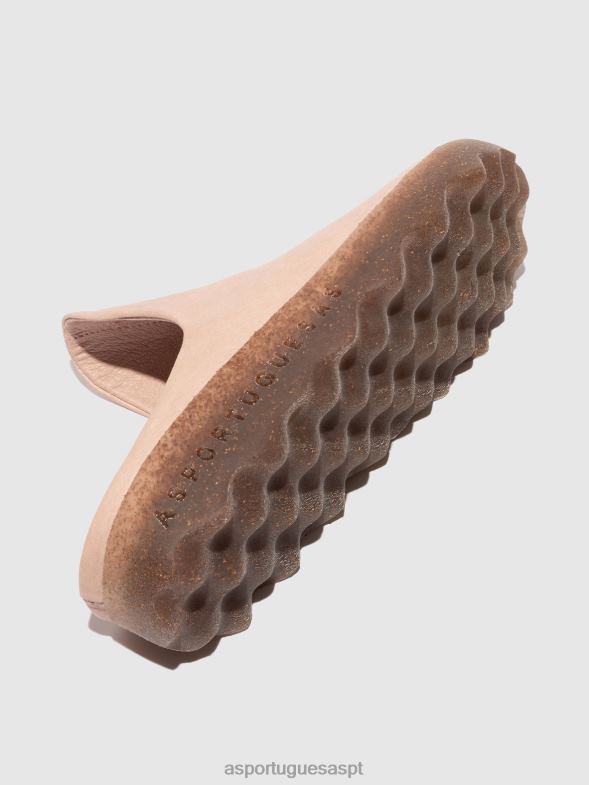 806V2136 mules slip-on em argila mulheres Asportuguesas rosa doce mulas