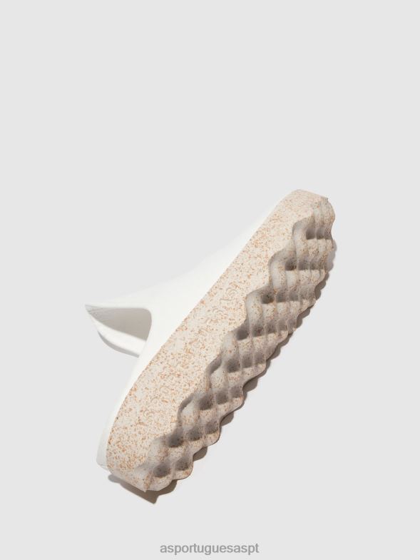 806V2137 mules slip-on em argila mulheres Asportuguesas branco mulas