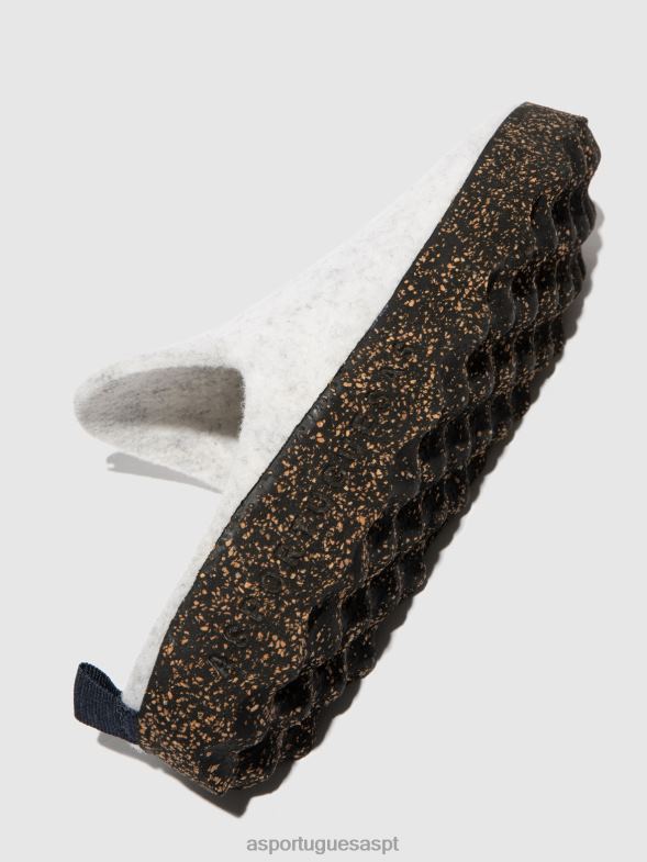 806V2144 mulas de dedo redondo vêm mulheres Asportuguesas off white mulas