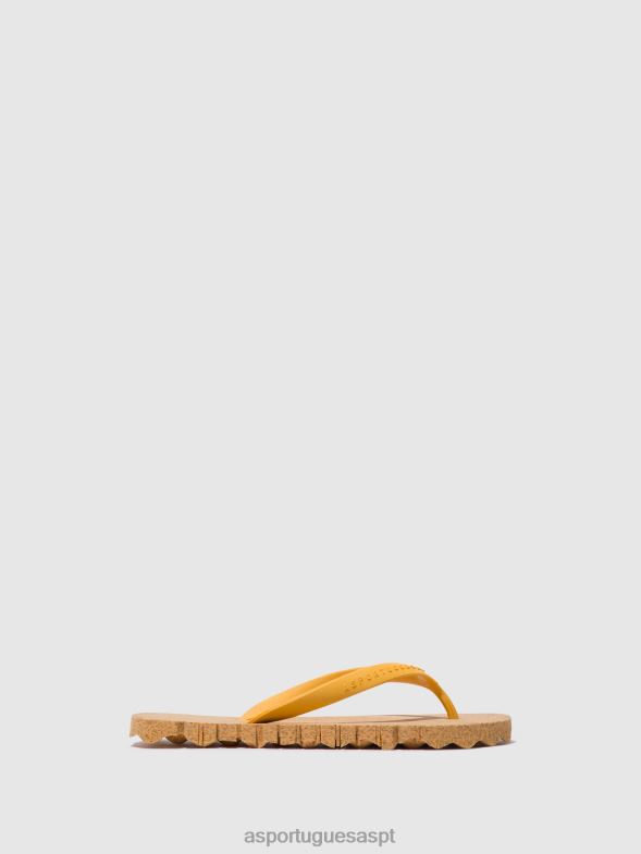 806V21 chinelos de praia irregulares mulheres Asportuguesas pulseira amarela e amarela sandálias de dedo