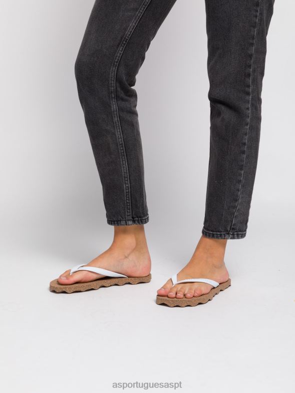 806V24 base de chinelos de praia mulheres Asportuguesas pulseira branca e borracha sandálias de dedo