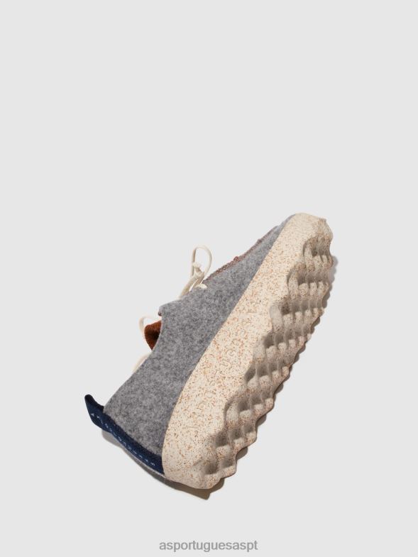 806V2114 bate-papo com sapatos de cadarço mulheres Asportuguesas concreto/marrom sapato