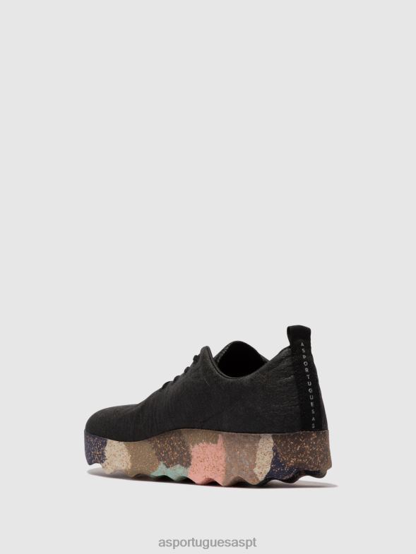 806V240 acampamento de sapatos mulheres Asportuguesas pinatex carvão e sola multicolor sapato