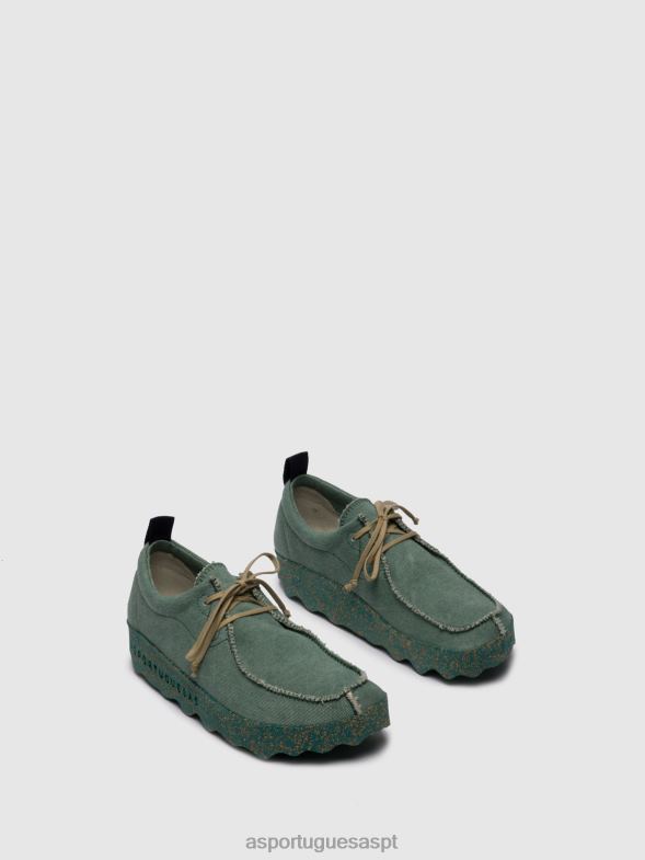 806V254 bate-papo com sapatos de cadarço mulheres Asportuguesas verde sapato