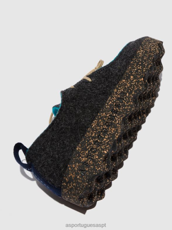 806V257 bate-papo com sapatos de cadarço mulheres Asportuguesas antracite sapato