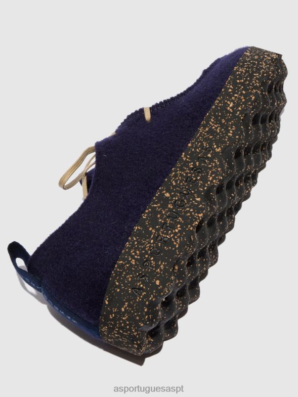 806V263 bate-papo com sapatos de cadarço mulheres Asportuguesas marinha sapato