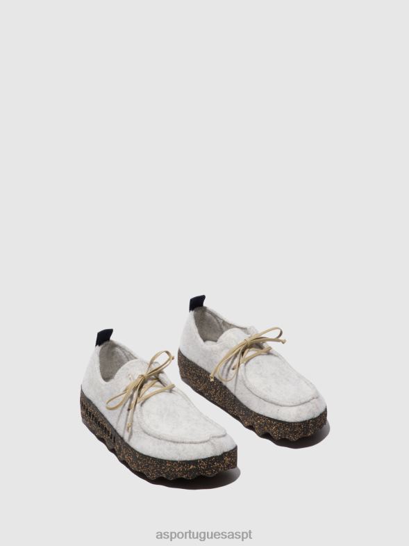 806V273 bate-papo com sapatos de cadarço mulheres Asportuguesas off white sapato