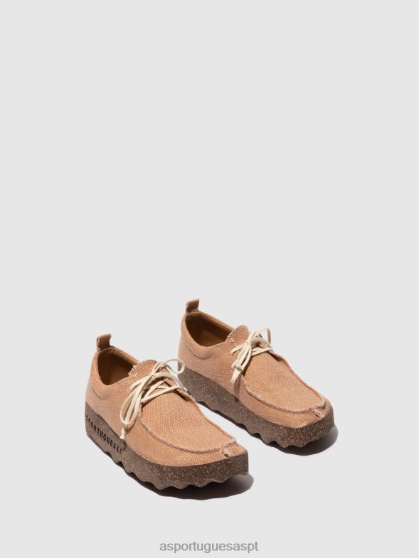 806V283 bate-papo com sapatos sem cadarço mulheres Asportuguesas cânhamo canela sapato