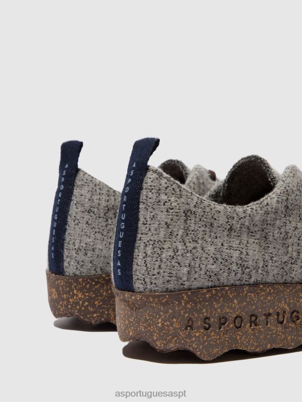 806V284 acampamento de sapatos de cadarço mulheres Asportuguesas carvão sapato