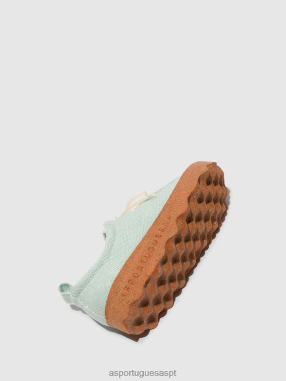 806V288 bate-papo com sapatos sem cadarço mulheres Asportuguesas cânhamo hortelã sapato