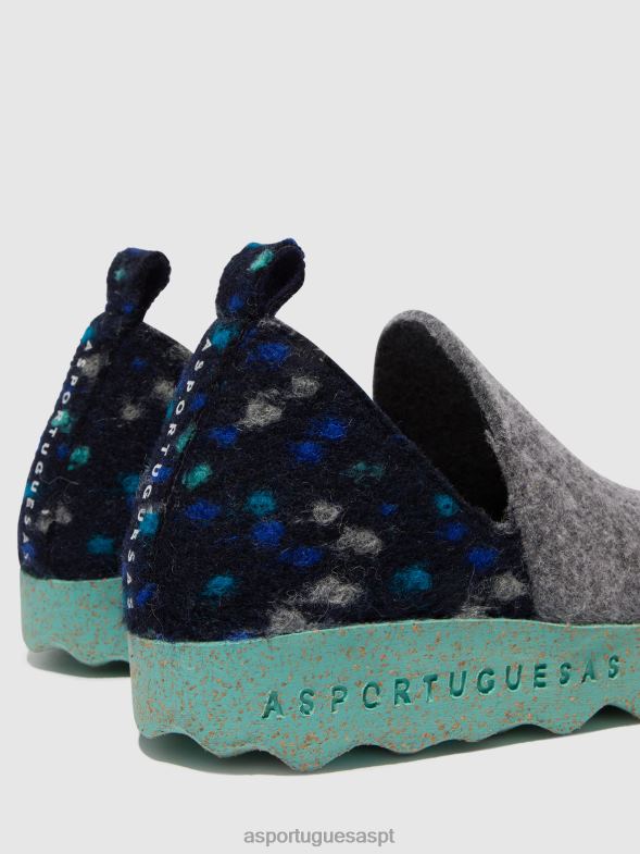 806V297 sapato redondo cidade mulheres Asportuguesas feltro de concreto dehor sapato