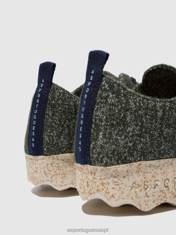 806V299 acampamento de sapatos de cadarço mulheres Asportuguesas verde sapato