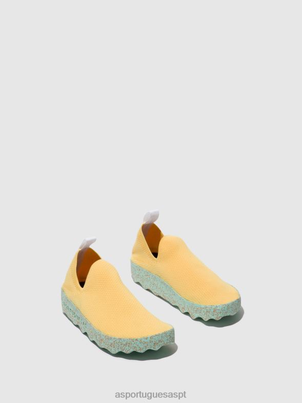 806V214 cuidados com tênis slip-on mulheres Asportuguesas r. amarelo treinadores
