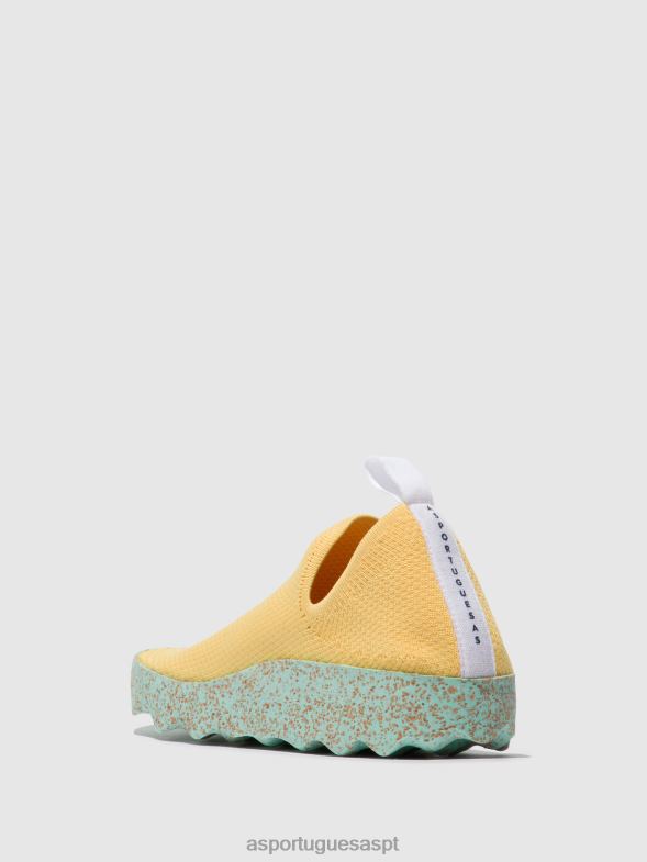 806V214 cuidados com tênis slip-on mulheres Asportuguesas r. amarelo treinadores