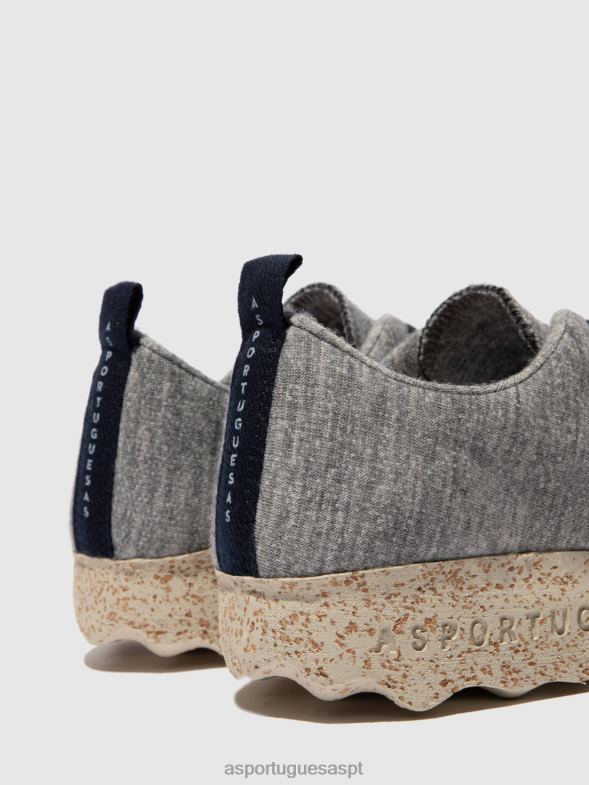 806V216 tênis de renda acampamento lã mulheres Asportuguesas merino cinza treinadores