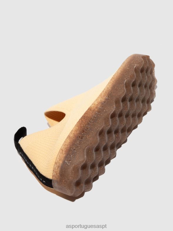 806V217 cuidados com tênis slip-on mulheres Asportuguesas creme de manteiga treinadores