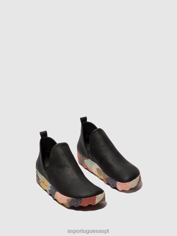 806V264 cidade de tênis slip-on mulheres Asportuguesas sola preta e multicolor treinadores