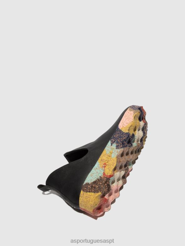 806V264 cidade de tênis slip-on mulheres Asportuguesas sola preta e multicolor treinadores