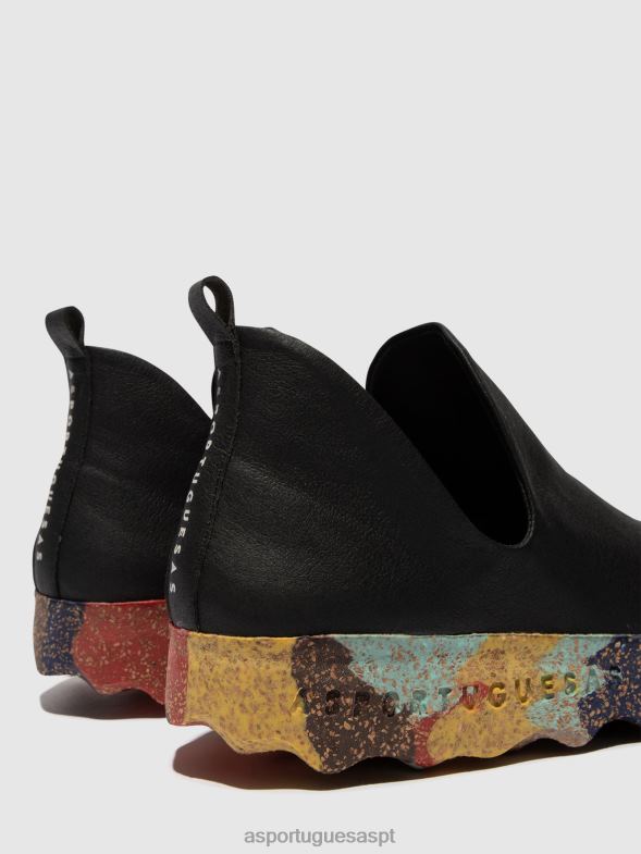 806V264 cidade de tênis slip-on mulheres Asportuguesas sola preta e multicolor treinadores