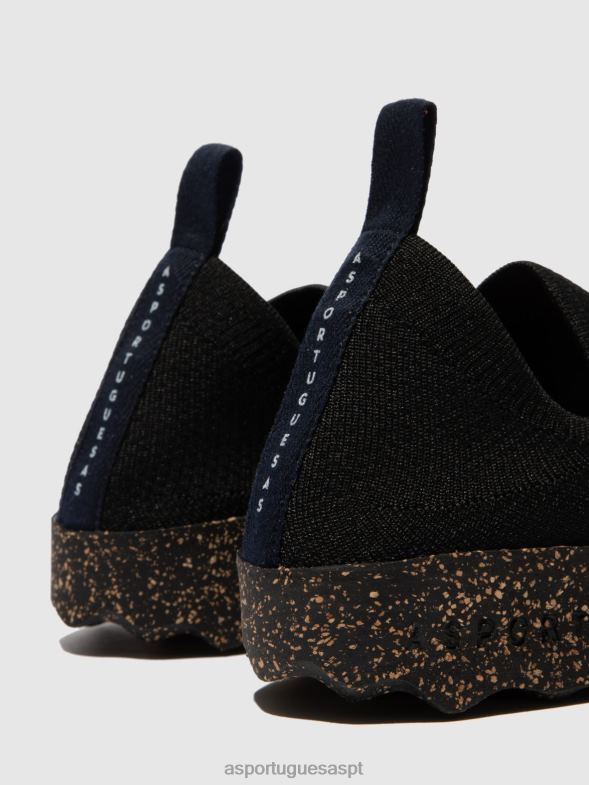 806V26 cuidados com tênis elásticos mulheres Asportuguesas trecho preto s.cafe treinadores