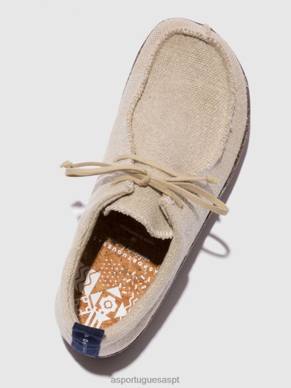 806V287 bate-papo com tênis de amarrar mulheres Asportuguesas linho reciclado natural treinadores