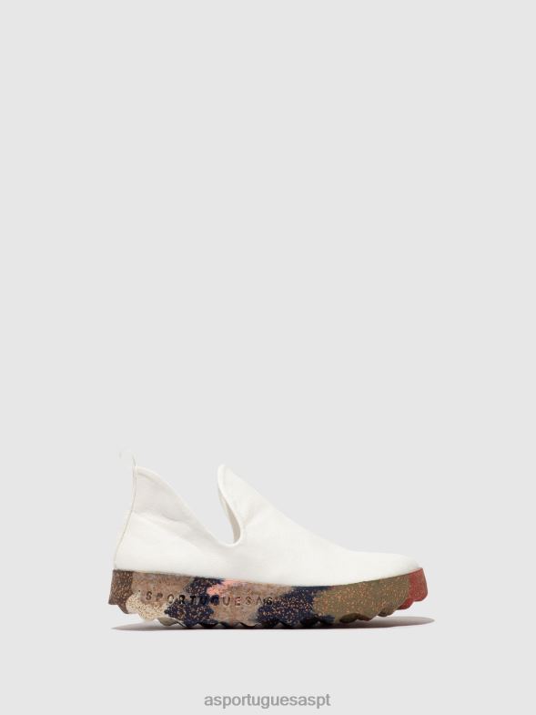 806V294 cidade de tênis slip-on mulheres Asportuguesas sola branca e multicolor treinadores