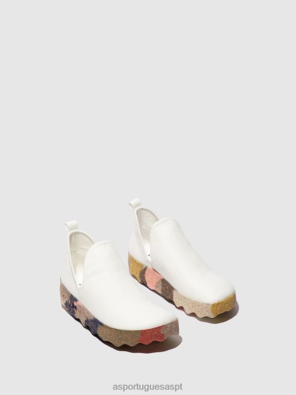 806V294 cidade de tênis slip-on mulheres Asportuguesas sola branca e multicolor treinadores